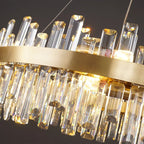 Crystal LED Oval Chandelier for Dining Room Lighting