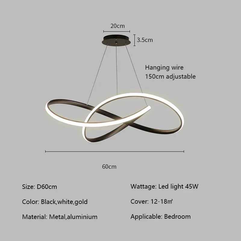 Modern Minimalist Ring LED Pendant Lights for Home Decor Lighting