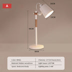 Adjustable Wood Desk Lamp for Children's Study, Office, Bedroom - LED Reading Light