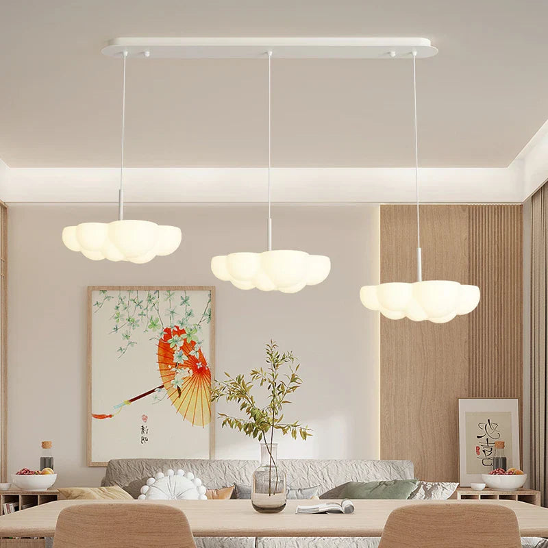 Cloud White Floating Pendant Chandelier for Dining Room, Kitchen Island, Indoor Lighting