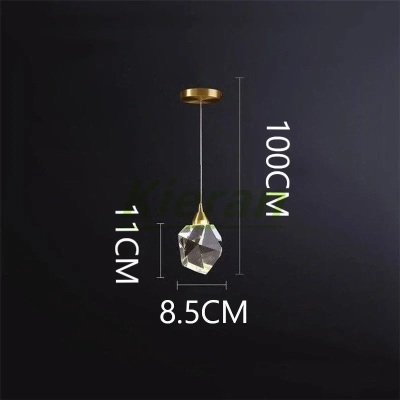 Nordic Crystal LED Pendant Light for Modern Living Room Decor