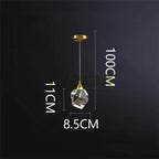 Nordic Crystal LED Pendant Light for Modern Living Room Decor