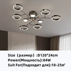 Gold Plated Luxury Chandelier with Remote Control Crystals for Elegant Living & Bedroom Decor