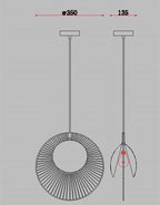 LED Pendant Light: Designer Forestier Oyster Lamp for Loft Bedroom Decor