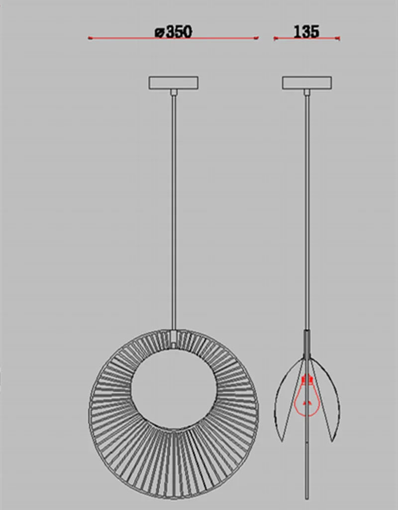 LED Pendant Light: Designer Forestier Oyster Lamp for Loft Bedroom Decor