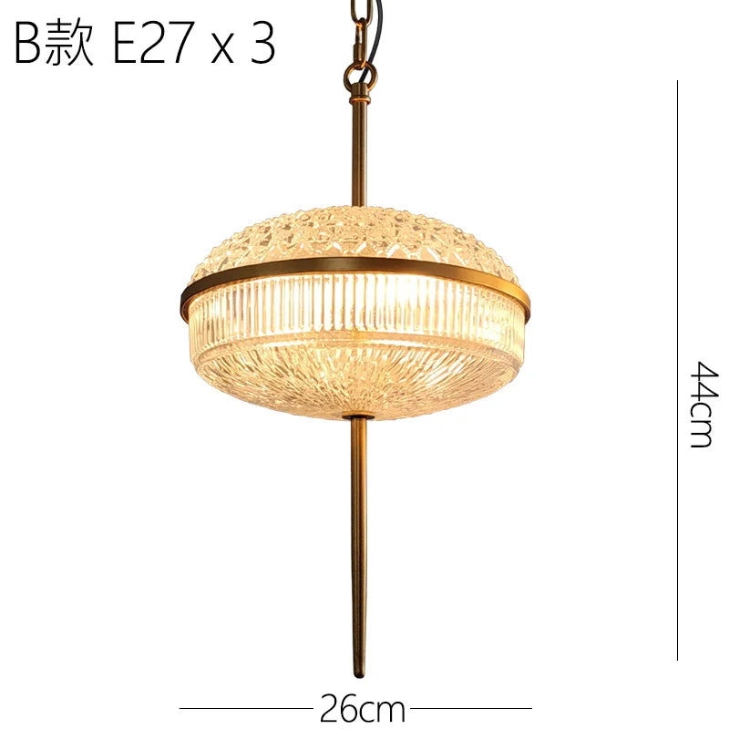 Retro Glass Can Pendant Lights: Modern Kitchen & Living Room Hanging Lamps
