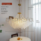 Modern Luxury Clear Glass Chandelier for Bedroom Living Room Kitchen.