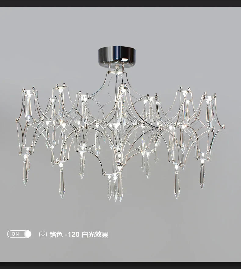 Starry Crystal Chandelier Ceiling Light for Luxury Living Spaces