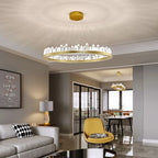 LED Crystal Pendant Chandelier for Living Room Dining Bedroom Hall Decor