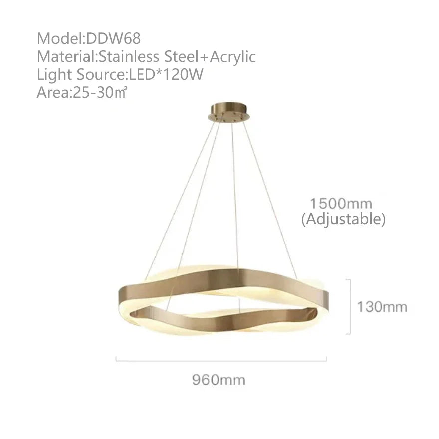 Nordic Modern LED Chandelier for Home Decor Lighting Fixtures