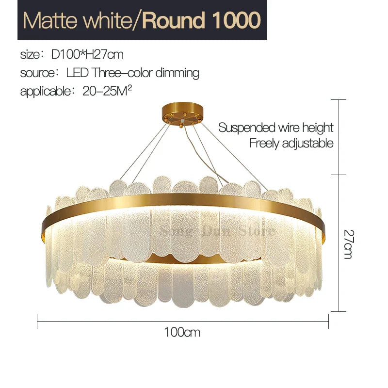 Modern Crystal Glass Chandelier Light for Living Room Dining Bedroom Kitchen Décor