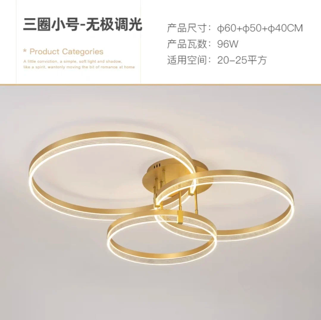 Minimalist Remote Control Round LED Ceiling Lamp for Bedroom and Living Room