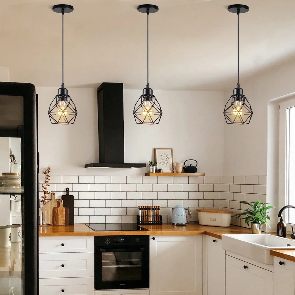 Industrial Loft Pendant LED Ceiling Light for Home Living Room Kitchen Decor