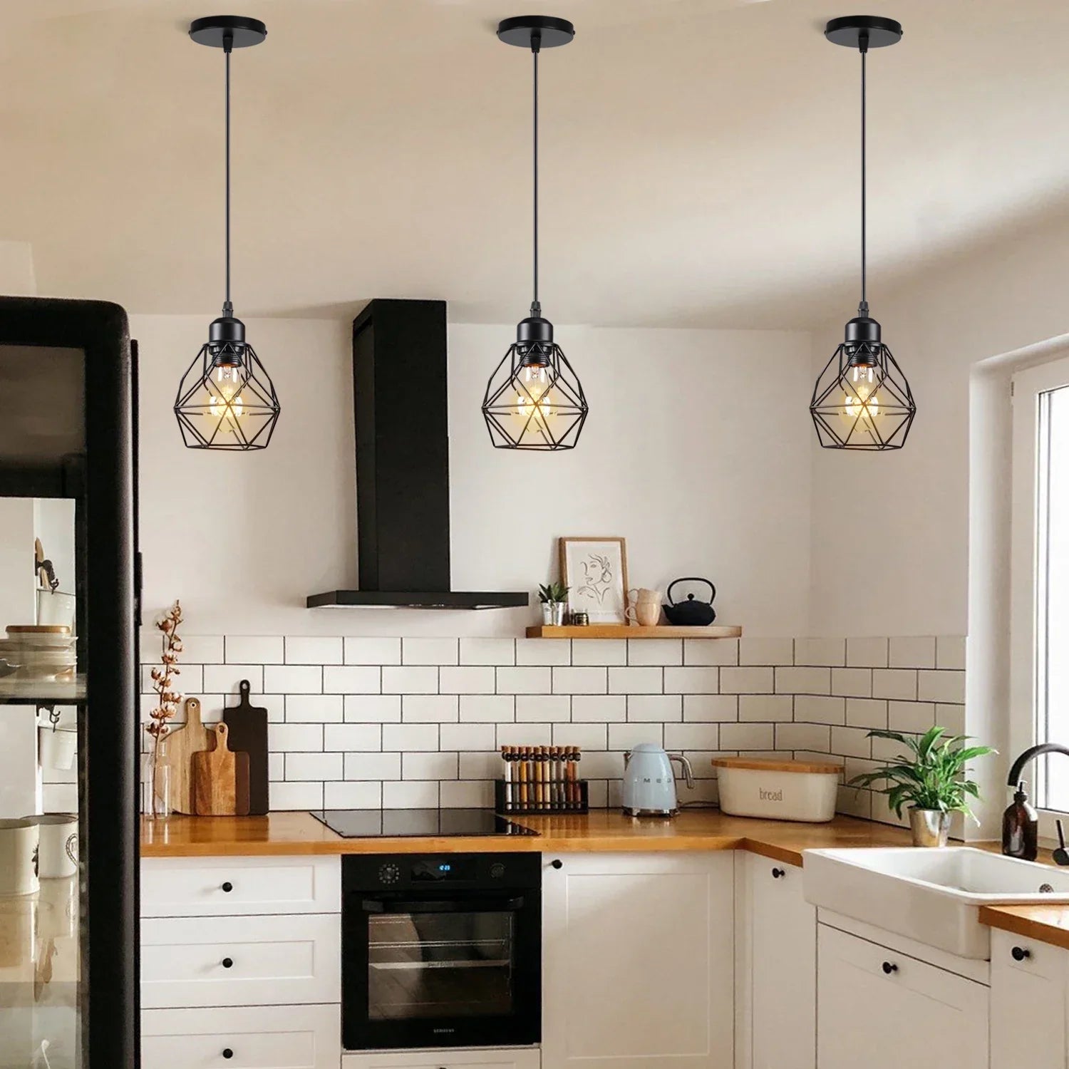 Industrial Loft Pendant LED Ceiling Light for Home Living Room Kitchen Decor