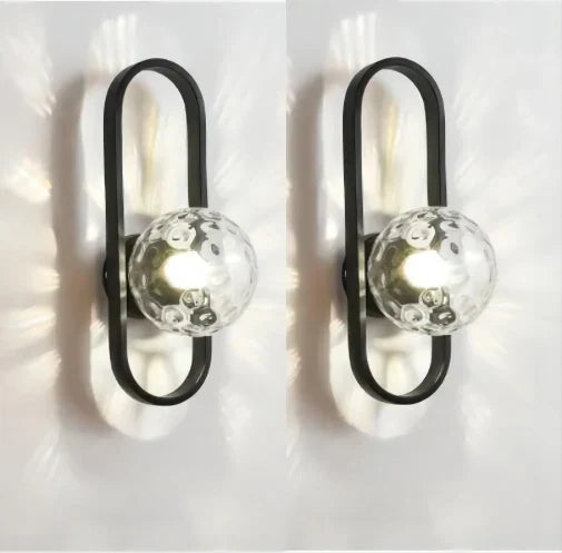 LED Glass Wall Sconce Lamp for Bedroom Living Room Staircase