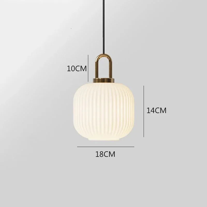 Glass Stripe LED Pendant Lights for Stylish Indoor Home Decor