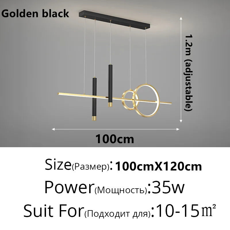 Modern LED Chandelier Dimmable for Dining Room Kitchen Bar Pendant Lighting