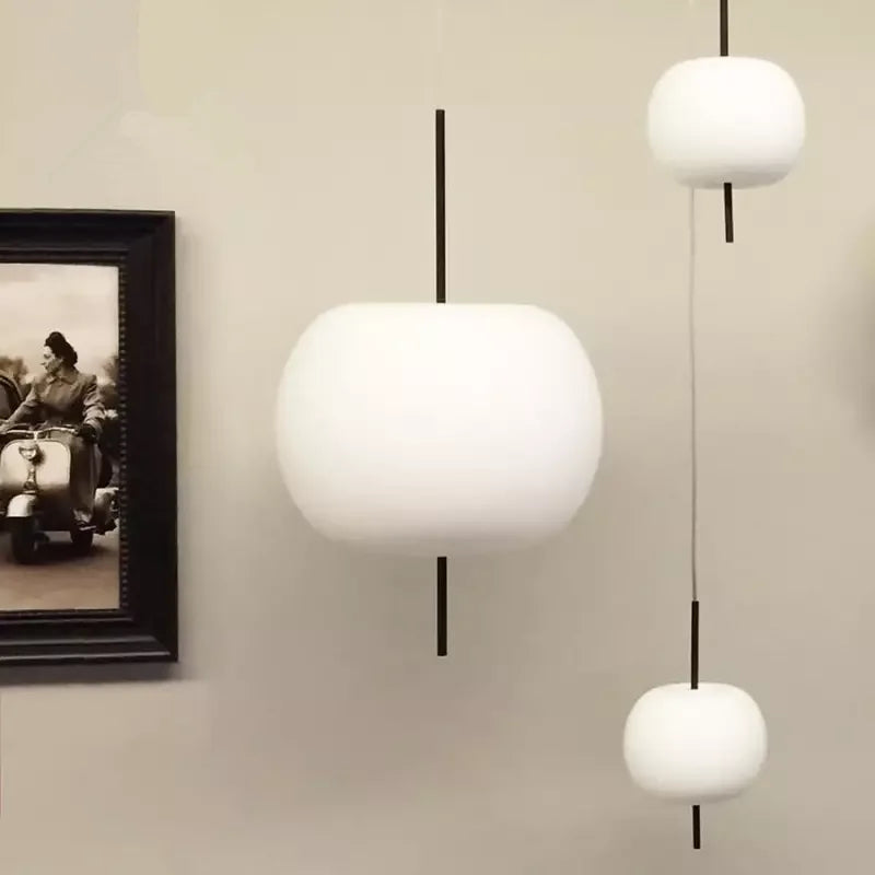 KUSHI LED Glass Pendant Light for Living Room, Kitchen, or Bedside Table