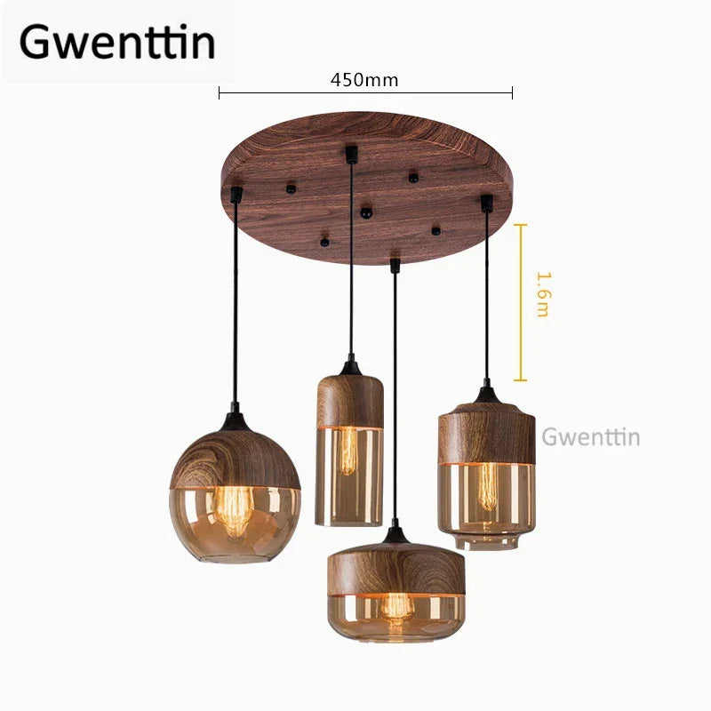 Vintage Industrial Glass Pendant Lights Kitchen Lighting