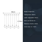 Magnolia Flower G9 LED Chandelier - White Luxury Pendant Light Fixtures
