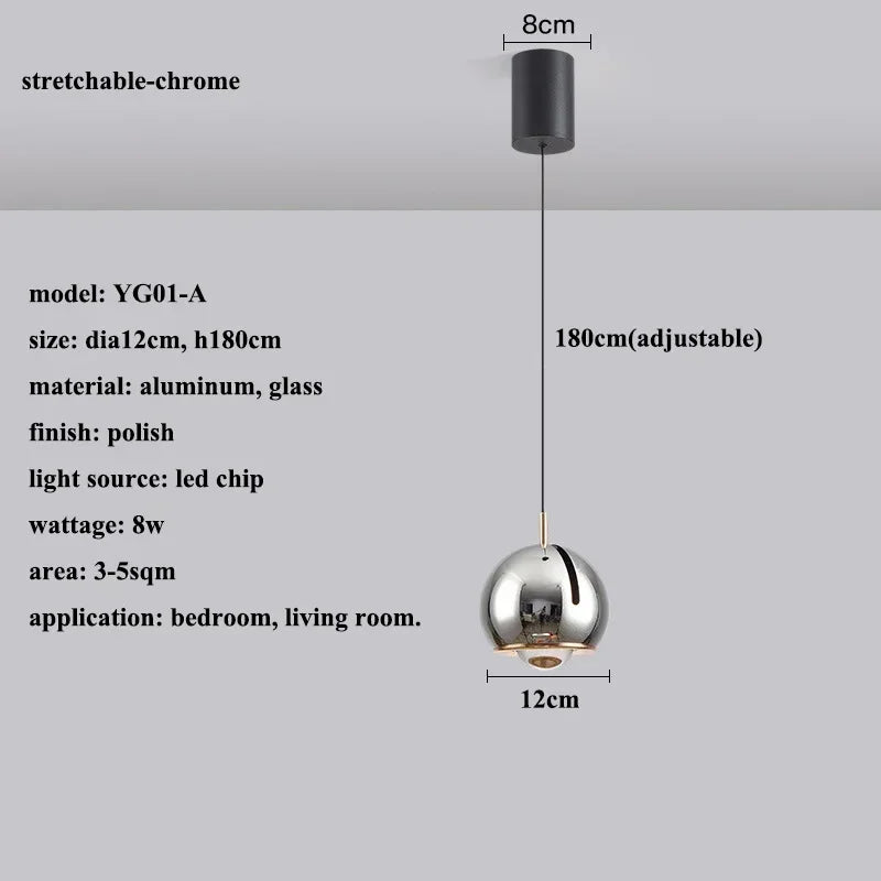 Adjustable Angle LED Pendant Light: Modern Stretchable Chandelier for Home Decor