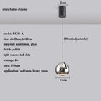 Adjustable Angle LED Pendant Light: Modern Stretchable Chandelier for Home Decor