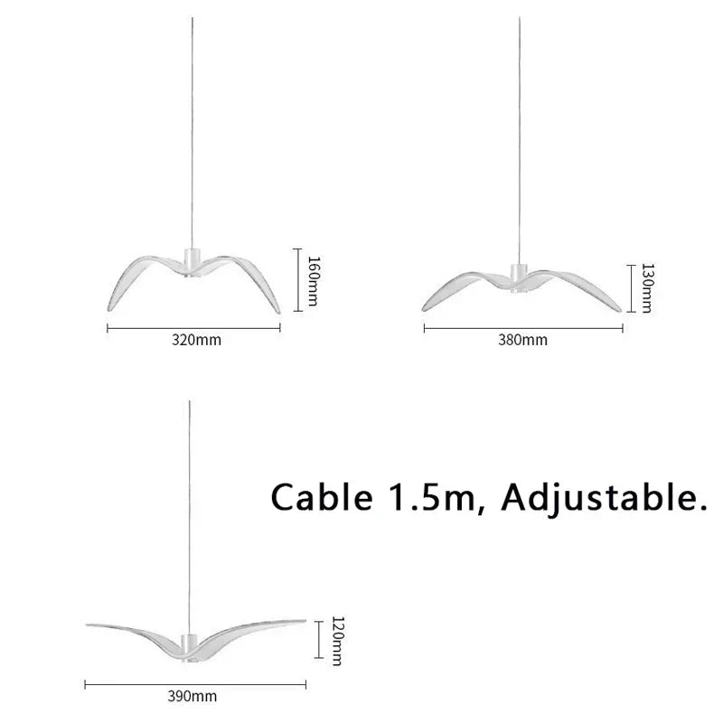 Seagull Design LED Chandelier for Bar/Kitchen Creative Bird Ceiling Light
