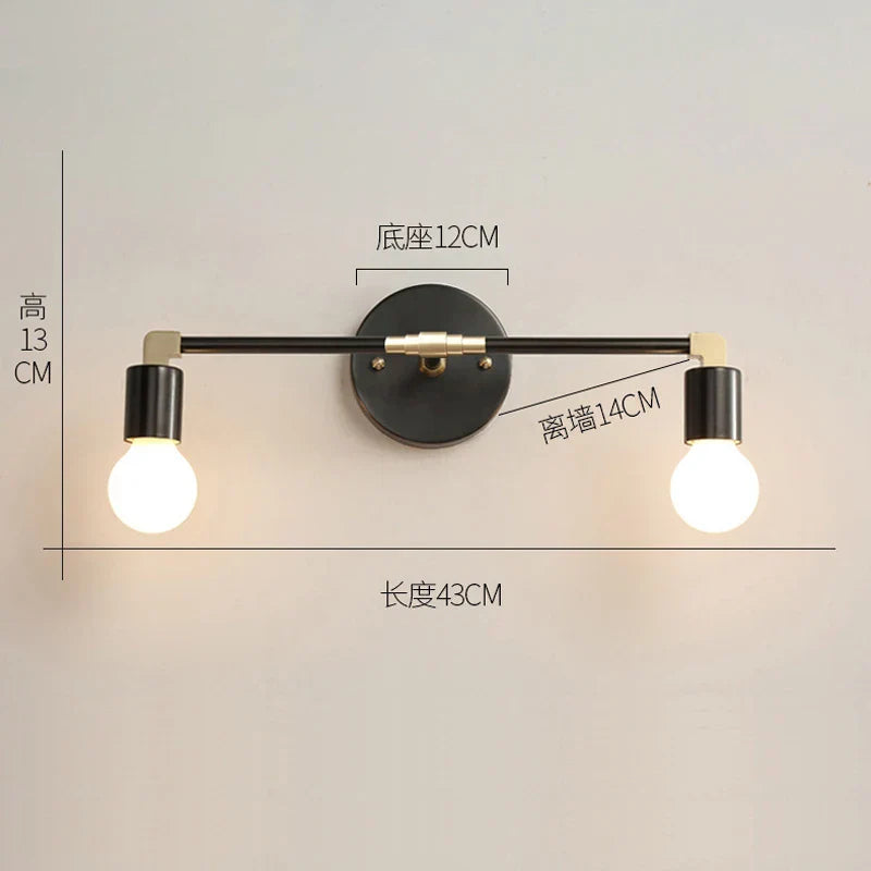 Nordic Gold Copper Wall Sconce for Modern Home Decor - Industrial Luminaire