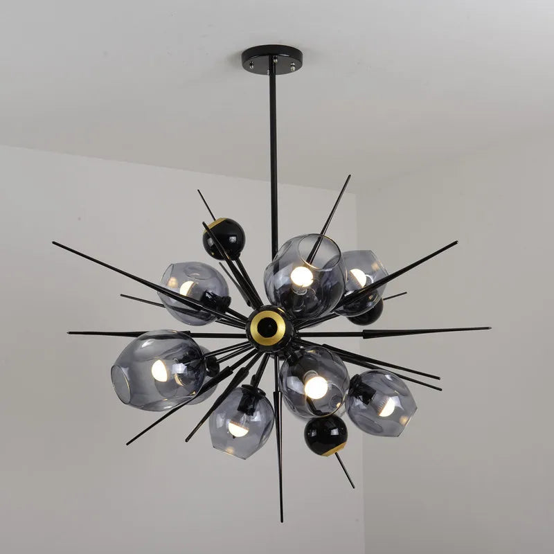 Luxury Glass Ball Chandelier LED Pendant Light for Living Room, Bedroom, and Hotel.