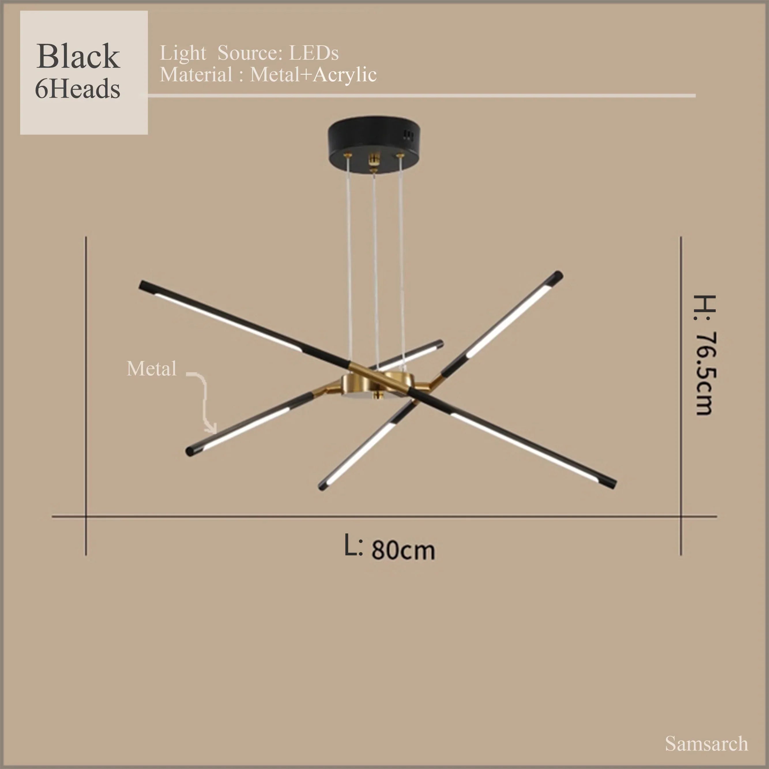 Modern LED Linear Chandelier: Creative Design Ceiling Lamp with Remote for Home Decor