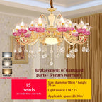 Flower Candle Villa Chandelier for Luxury Living and Dining Rooms
