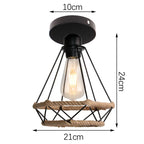 Handmade Hemp Rope Ceiling Lamps Chandelier Vintage Retro Industrial Lighting