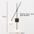 Nordic Minimalist Glass Wall Sconce with G9 Bulb