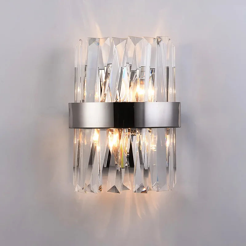 Crystal Gold LED Wall Sconce for Bedroom Living Room Home Decoration