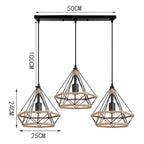 Vintage Hemp Rope Pendant Light Industrial Chandelier Loft Decor Lampshade