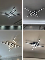 Black Chandelier LED Ceiling Lamp for Master Bedroom Living Room Energy Saving Light