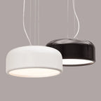 Modern Aluminum LED Pendant Lamp, Dia35/48/60cm, Black/White, Round Droplight