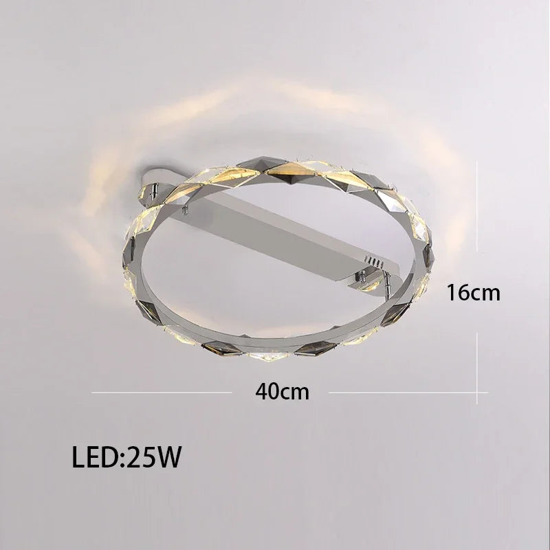 Modern Crystal LED Ceiling Chandelier Light Set for Stylish Indoor Lighting