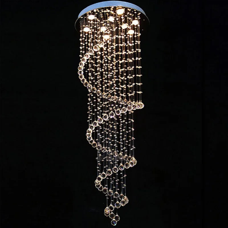 Luxury K9 Crystal Chandelier for Double Staircase and Living Room Lighting