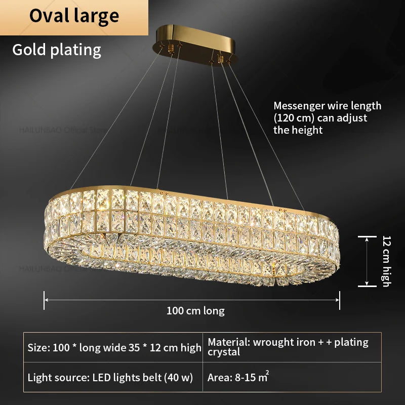 Crystal Chandelier: Modern Luxury Lighting for Living Room, Restaurant, and Villa
