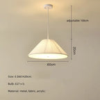 Modern White Fabric Chandelier Pendant Light Fixture