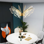 Modern LED Butterfly Chandelier: Elegant Lighting Fixture for Home Decor and Ambiance