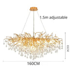 Gloss Light Luxury Crystal Ceiling Chandelier for Living Room & Dining Room