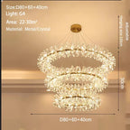 Luxury Crystal Chandelier LED Ceiling Light for Modern Living Room & Bedroom