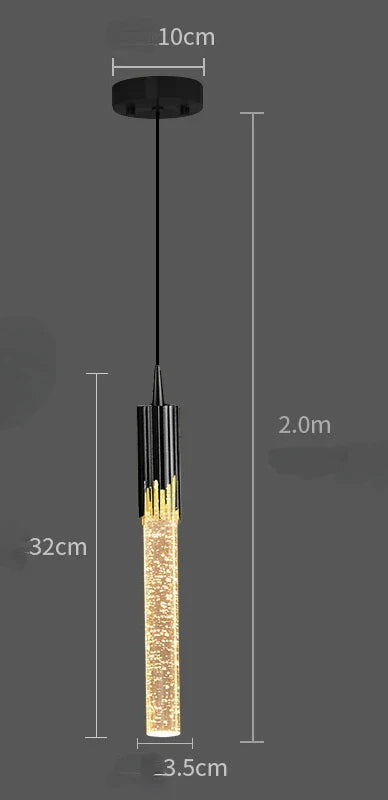 Modern Crystal LED Pendant Chandelier for Bedside Dining Living Room