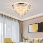 Crystal Flush Ceiling Light: Stylish Bedroom & Hotel Home Decor Lighting