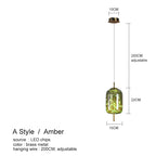 Amber Glass Chandelier: Luxury Lighting for Bedroom, Dining Room, Kitchen, Restaurant & Art Decor