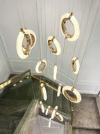 Crystal Gold LED Chandelier Modern Luxury Ceiling Lamp