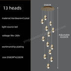 Nordic Crystal Chandelier | Living Room Villa Ceiling Light