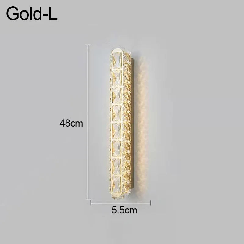 Oval Crystal Wall Lamp: Modern Minimalist Light Luxury for Living Room & Bedroom